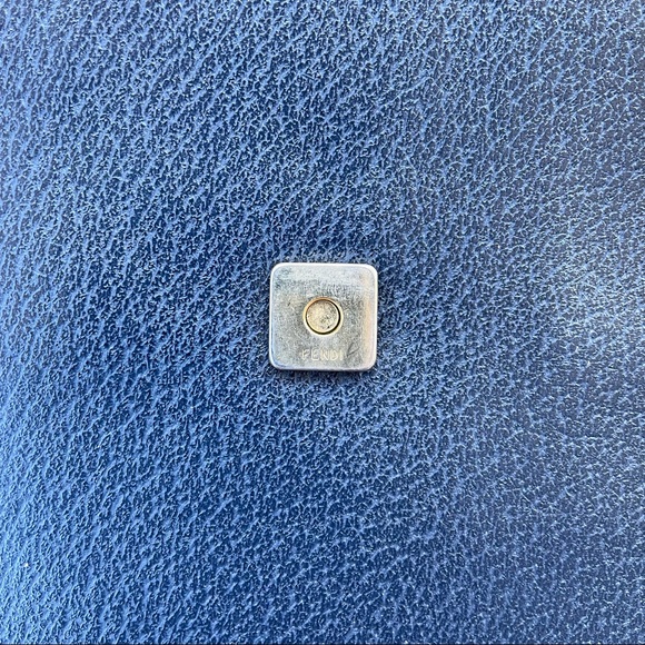 Vintage FENDI Marble-embellished Navy shoulder bag - Picture 6 of 14